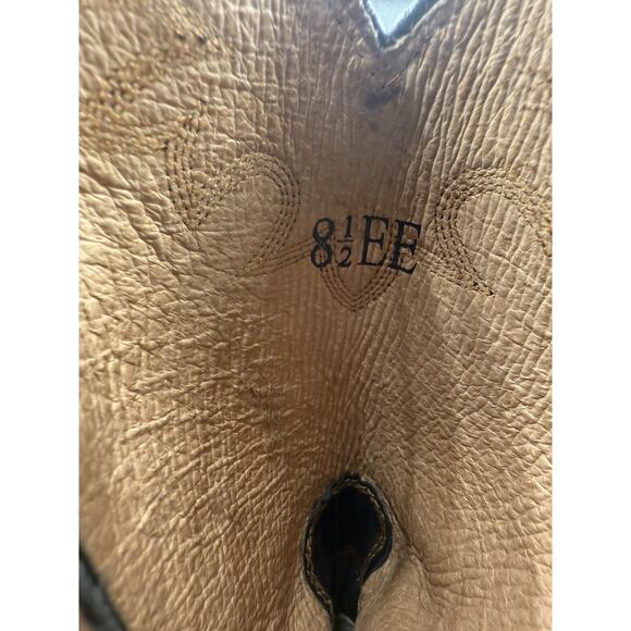 Ariat Western Cowboy Leather Boots Men's Size 8.5EE Classic Black Style 10002192 - Picture 7 of 16